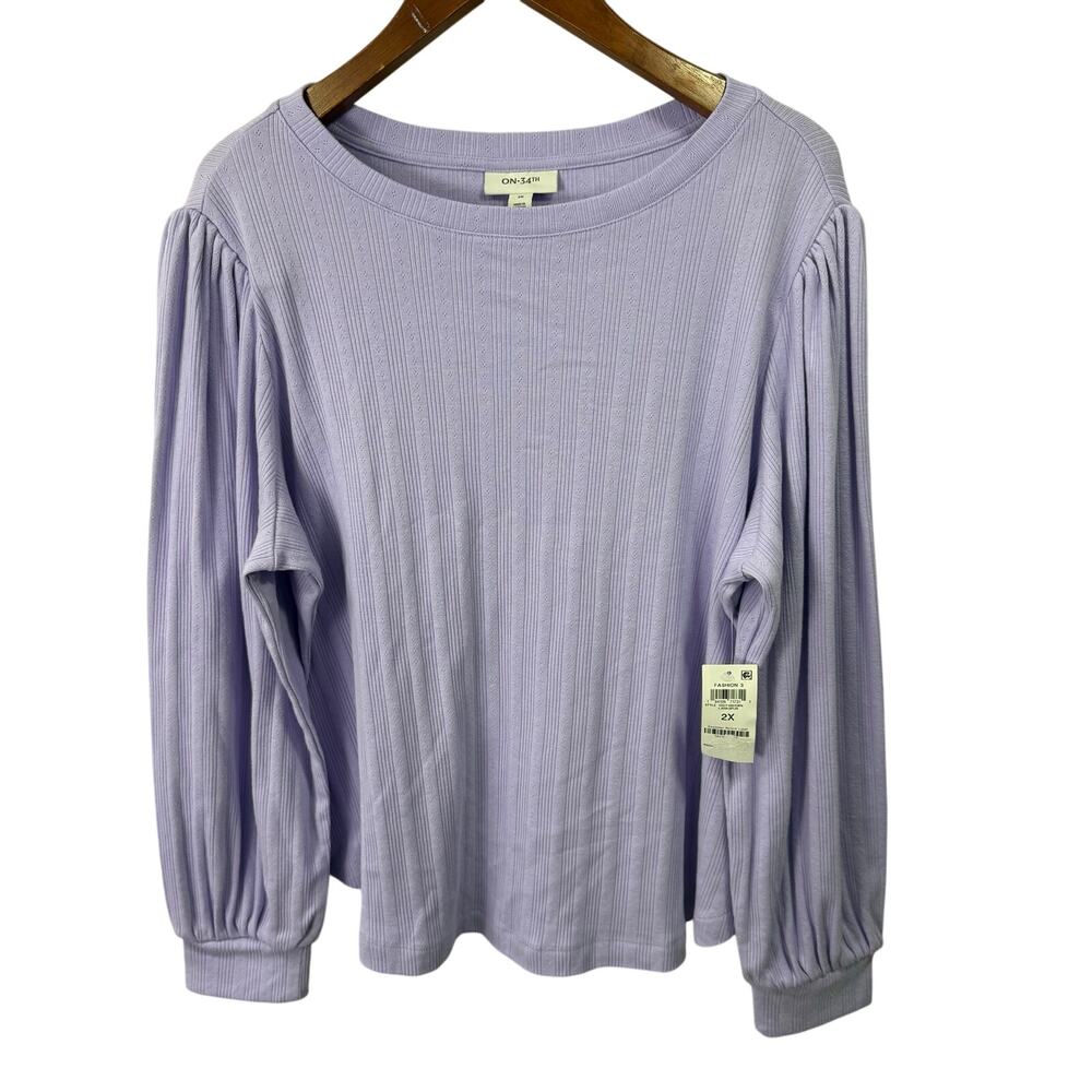 On 34th Macys Women’s Plus Blouse Top sz 1X NEW # H774